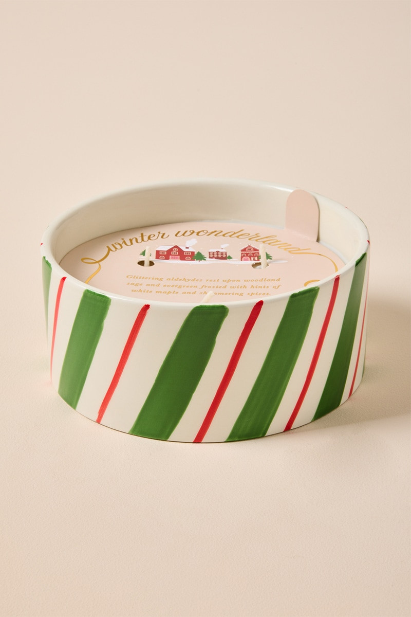 DW Home Winter Wonder Candy Stripe Jar 12oz
