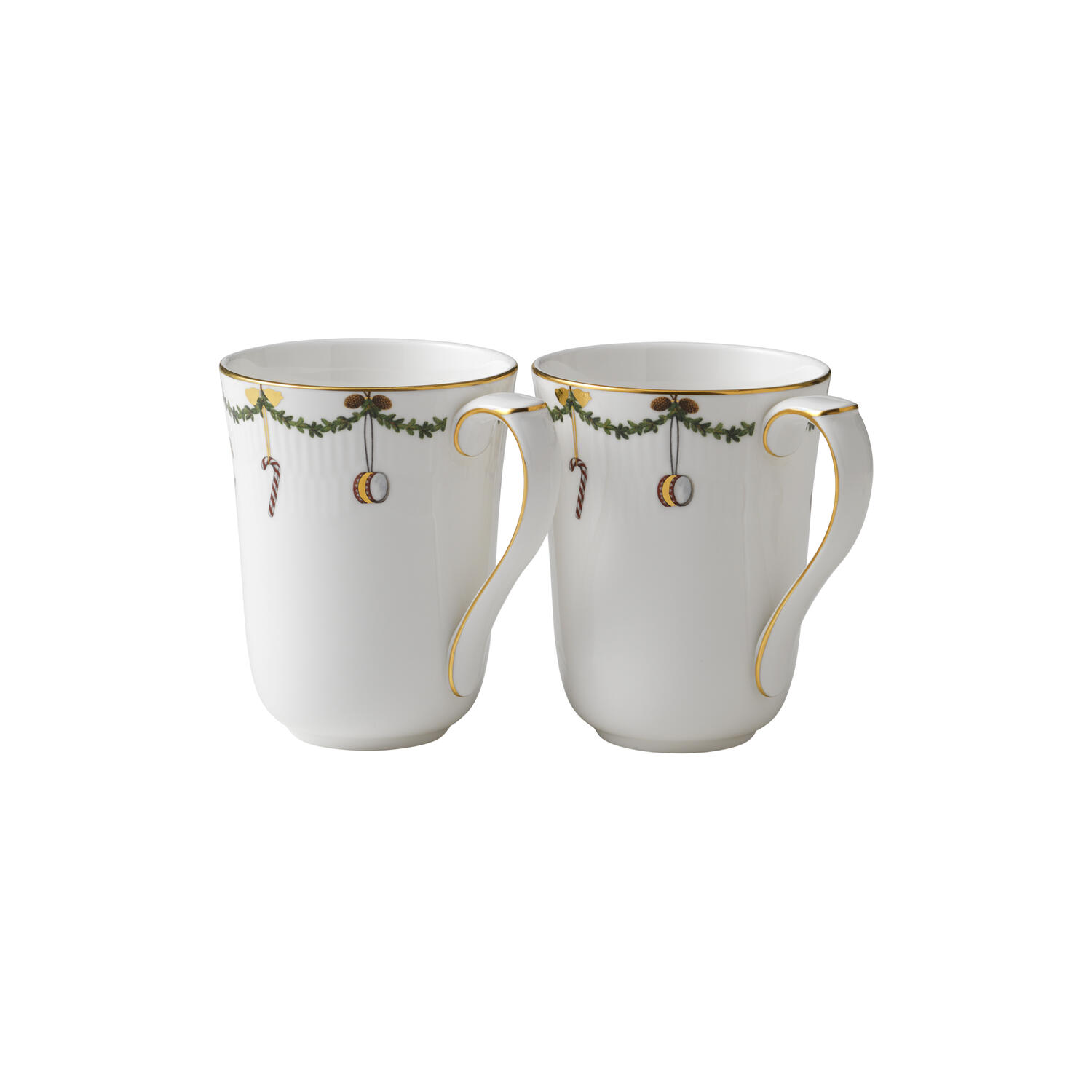 Stjerne Riflet Jul krus 36 cl, 2 stk.