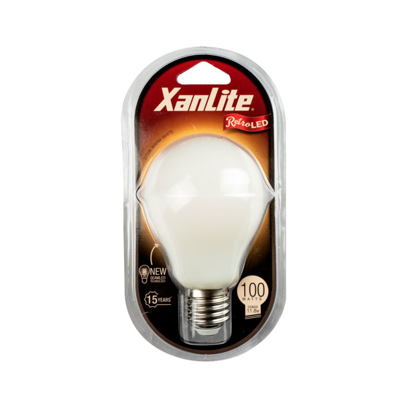 Ampoule à filament LED E27 blanc chaud 11,8 W 1521 lm XANLITE