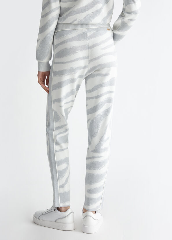 Pantaloni animalier in maglia