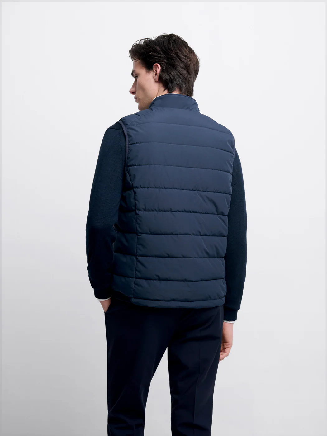 Doudoune sans manches col montant