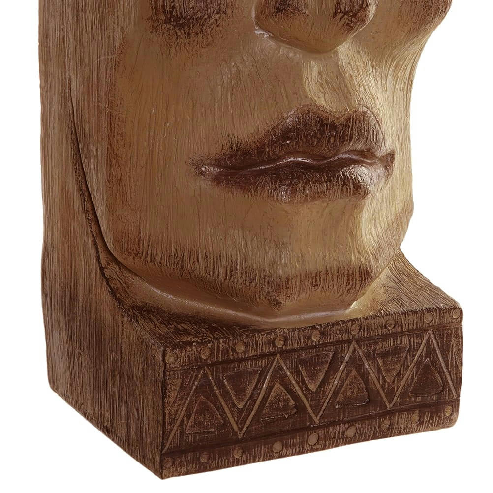 - Pot de fleur en résine visage brun H39cm