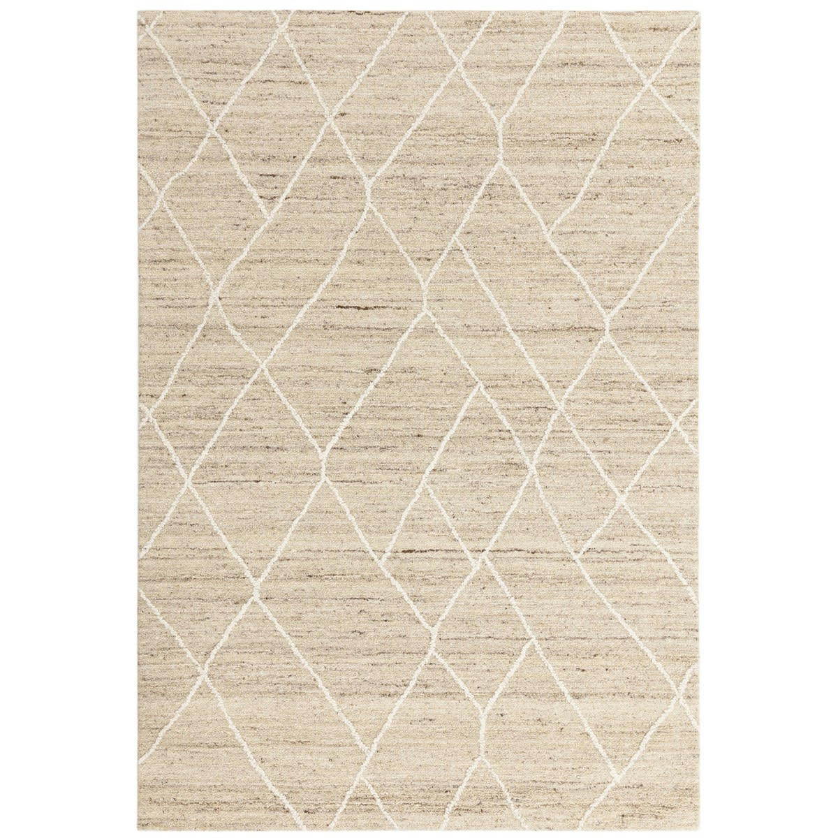 YANA - Tapis de salon en laine beige 200x290 cm
