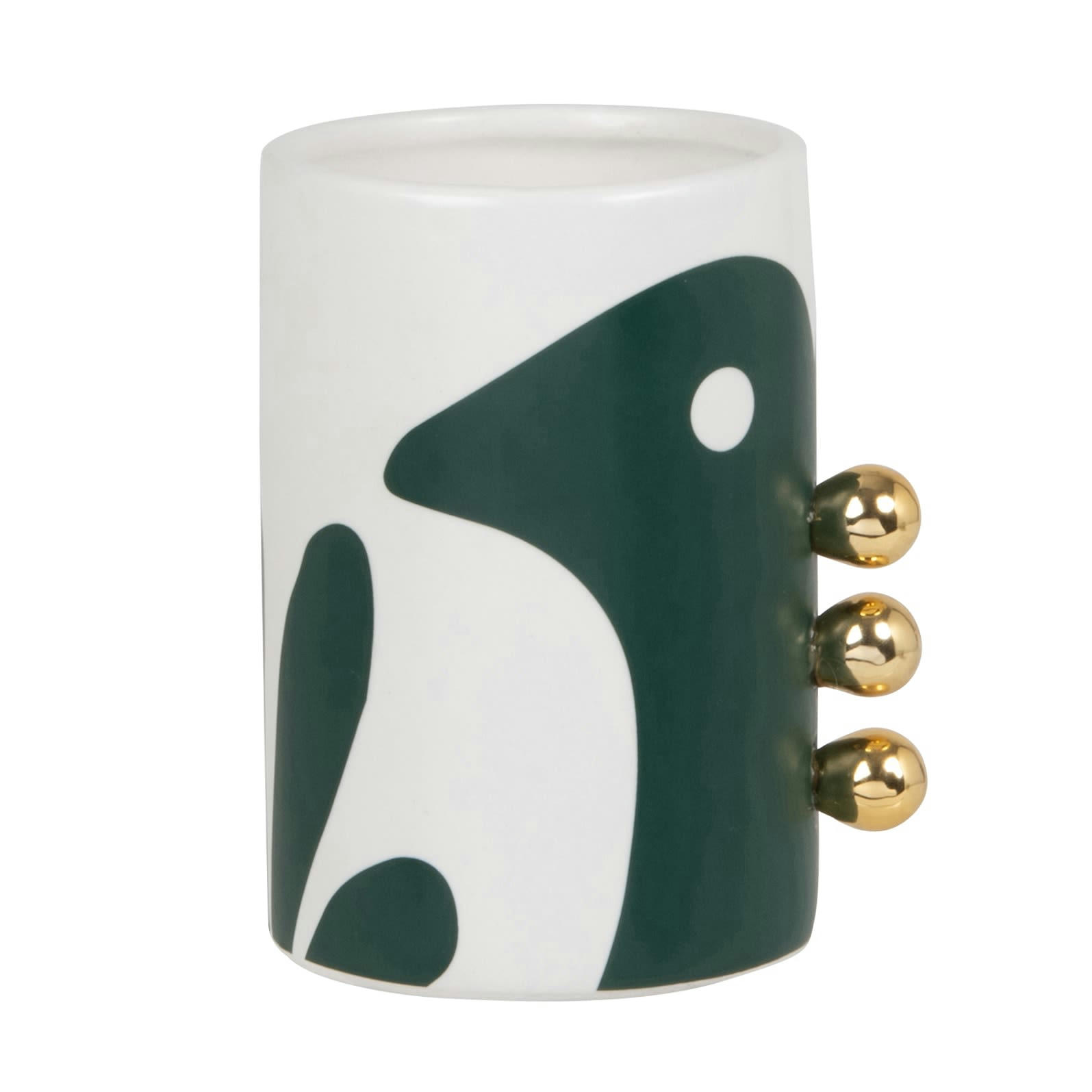 ANSOLLI - Bougie parfumée en céramique imprimé chimère blanche, noire et dorée