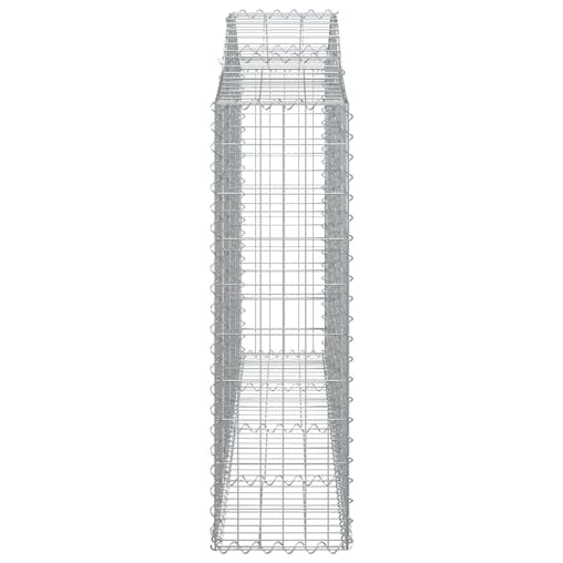 NNEVL Arched Gabion Baskets 3 pcs 200x30x100/120 cm Galvanised Iron