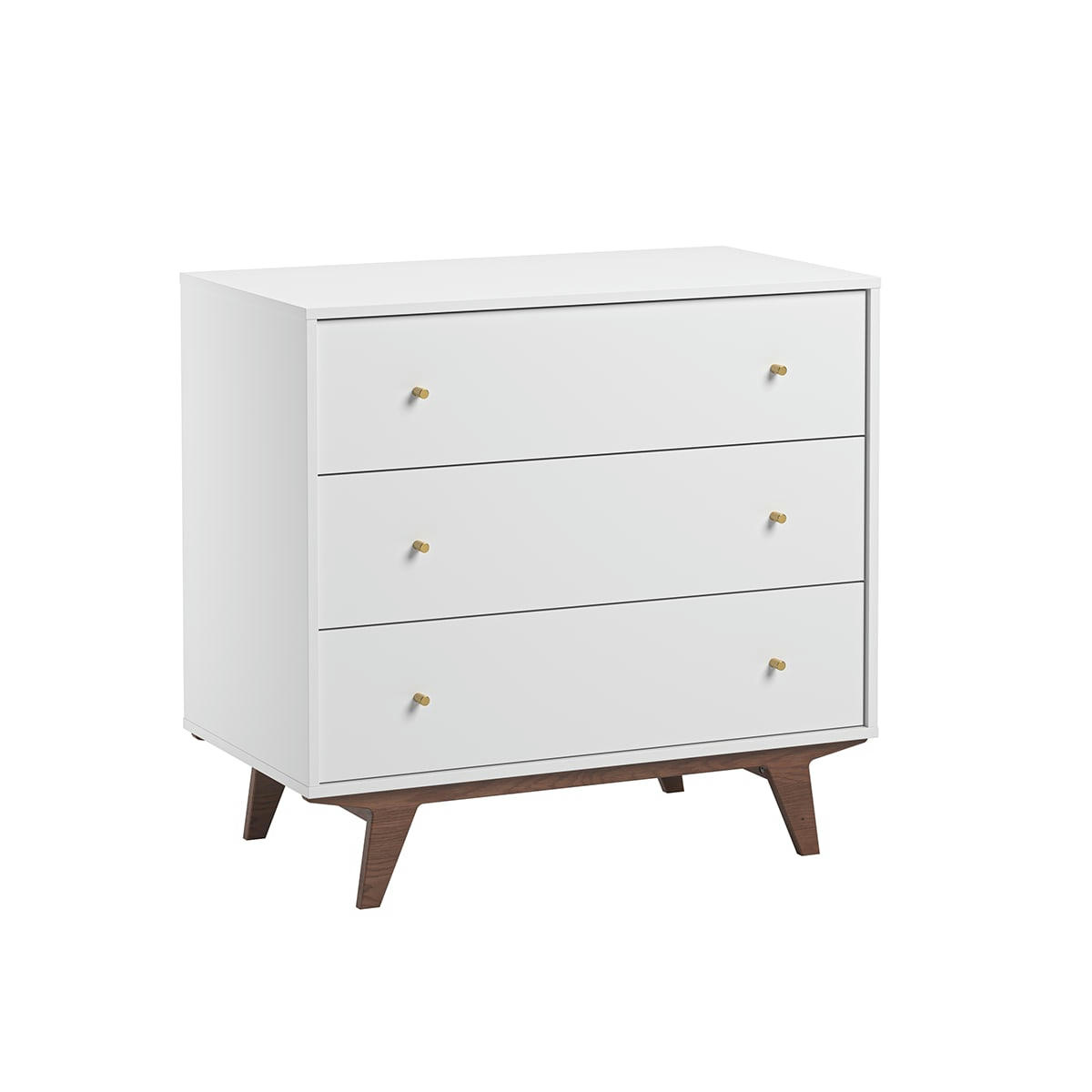 MID - Commode 3 tiroirs blanc naturel