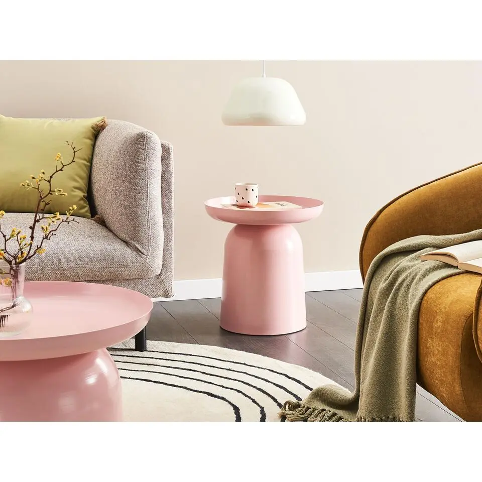 TAGGART - Bijzettafel - Pastelroze - IJzer