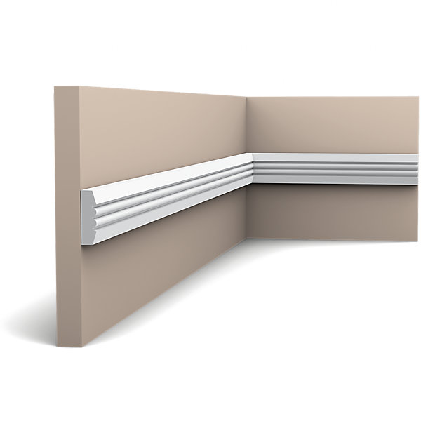 P5021 Cimaise murale Orac Decor - 3x1x200cm (h x p x L) - Pack 2 pièces
