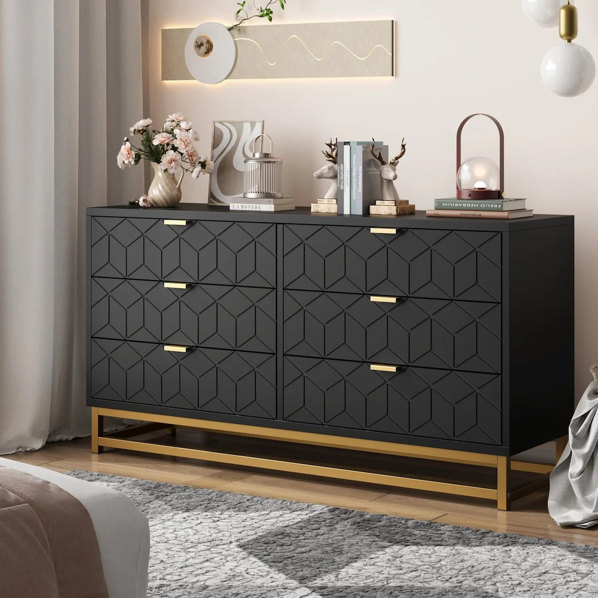Dresser for Bedroom, 53.5 Large Drawer Dresser Organizer