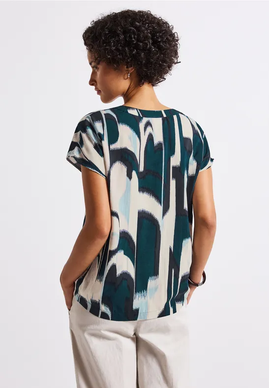 Blusenshirt mit Ikat Print