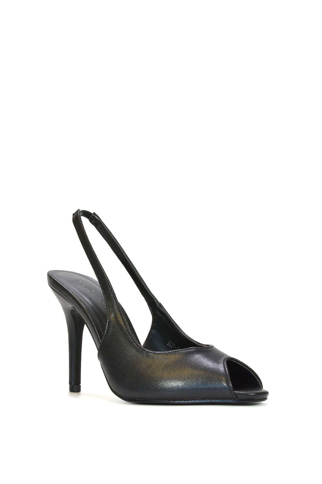 XY London Ashley' Stiletto High Heel Slingback Peep Toe Court Shoes