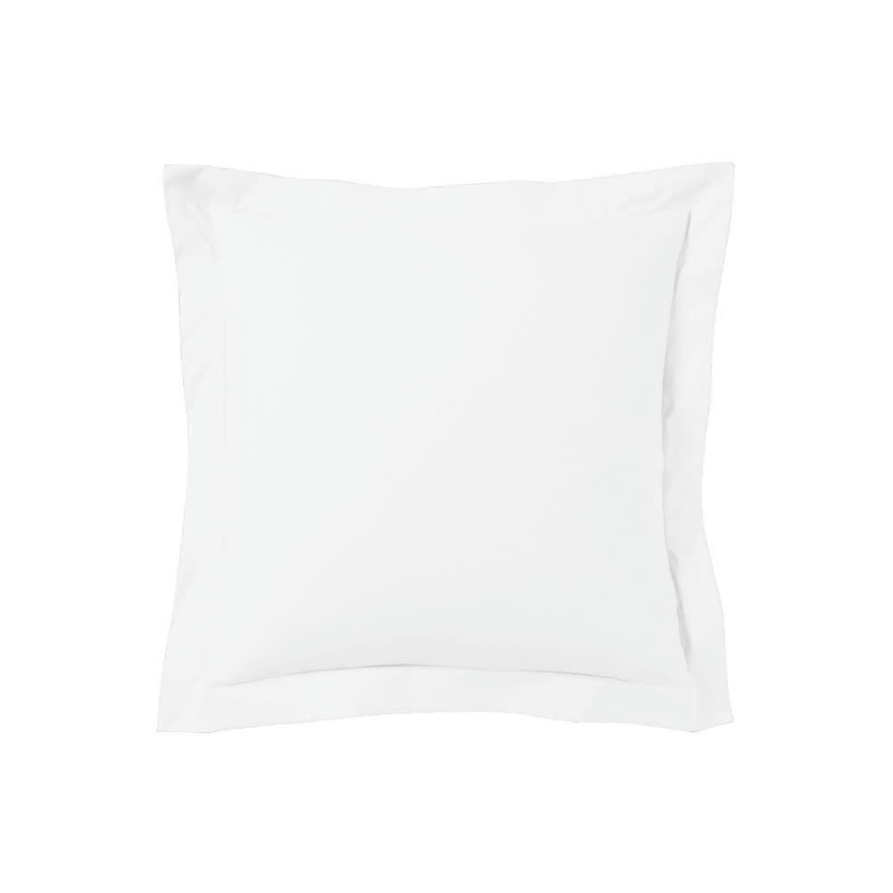 GAMME UNIS SATIN - Taie d'oreiller satin de coton 63x63 cm blanc