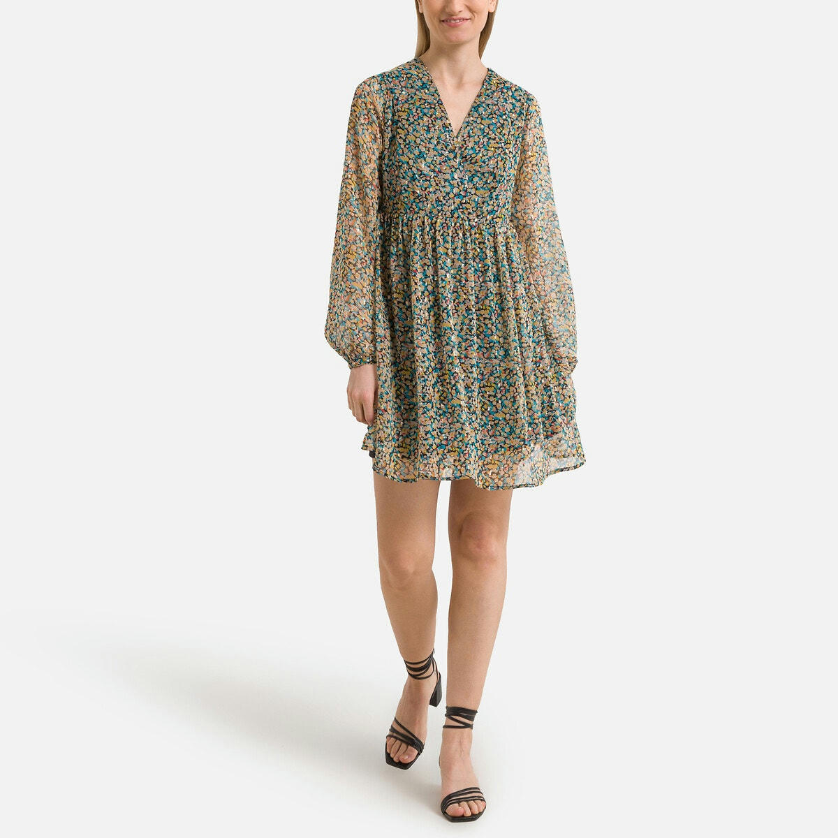 Robe imprimée, col V