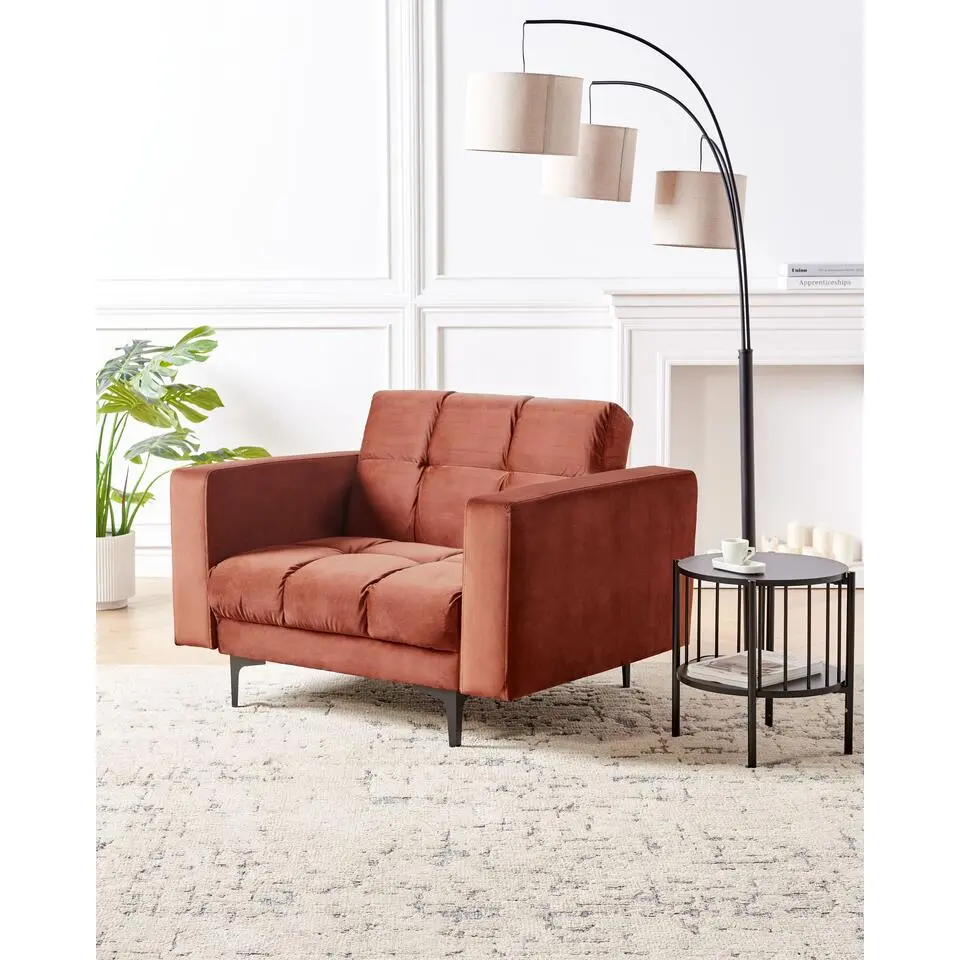 ALNES - Fauteuil - Lichtrood - Polyester