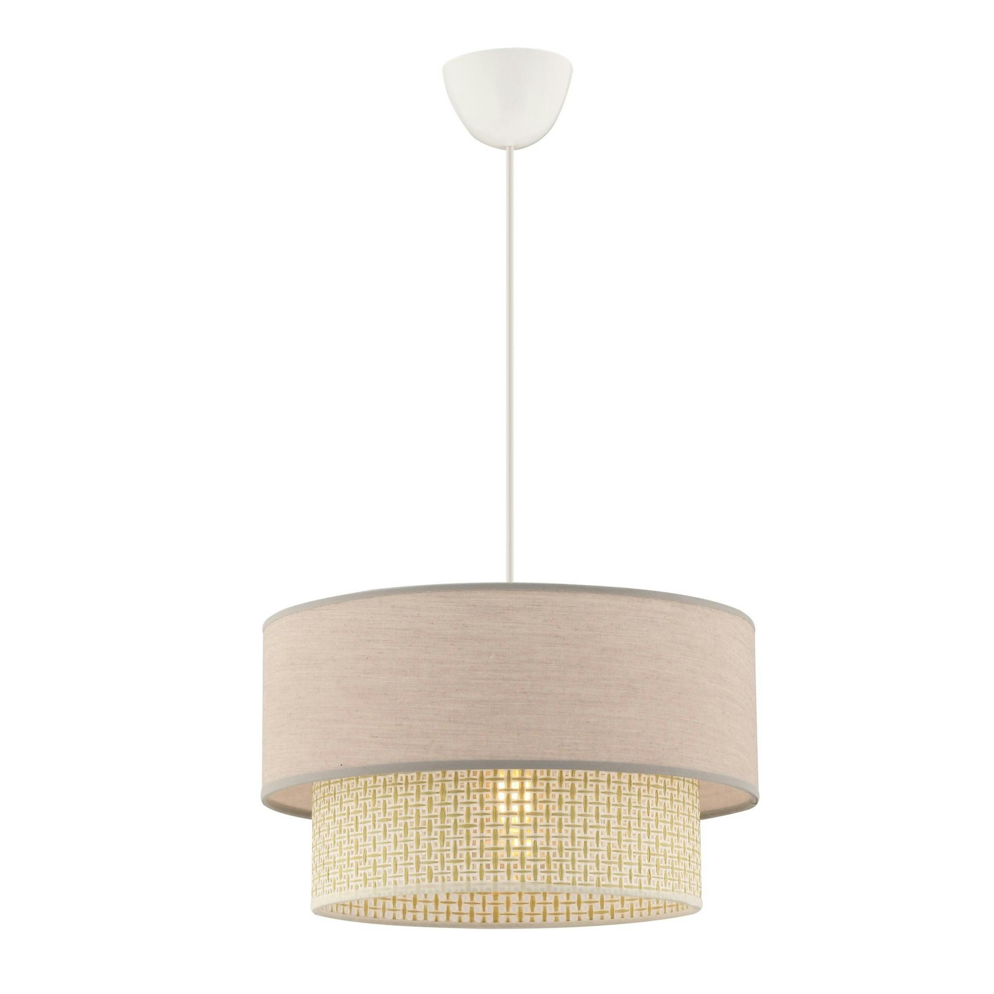 Suspension moderne - double abat-jour sable ZURICH