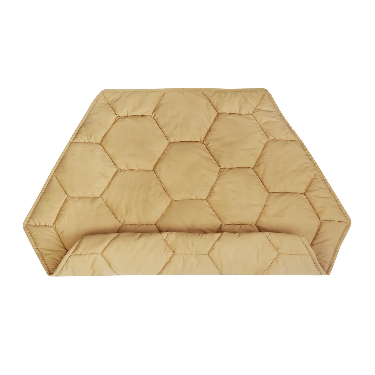 Lorena Canals - Honeycomb Spielmatte, 100 x 100 cm, honey / natural / dunkelgrau