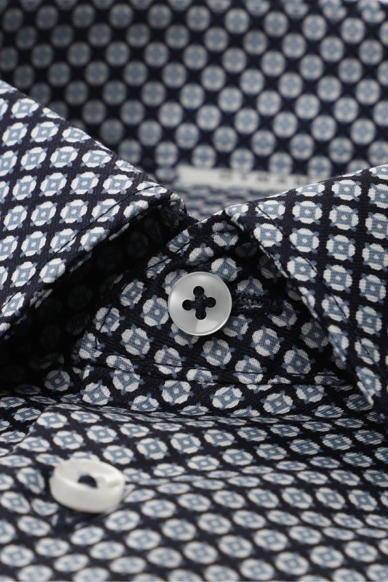 ETERNA Slim Fit Dynamic Cotton Hemd marine, Bedruckt