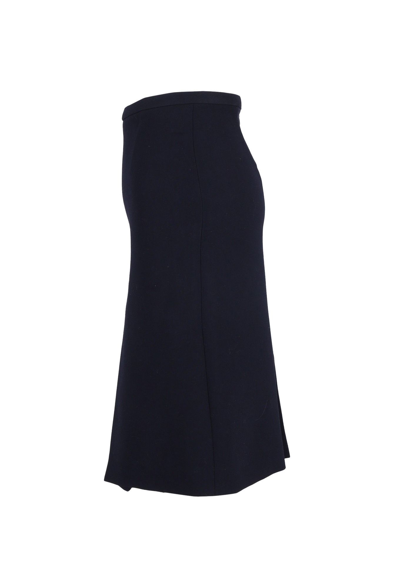 Celine Preloved Pencil Skirt in Navy Blue Cotton
