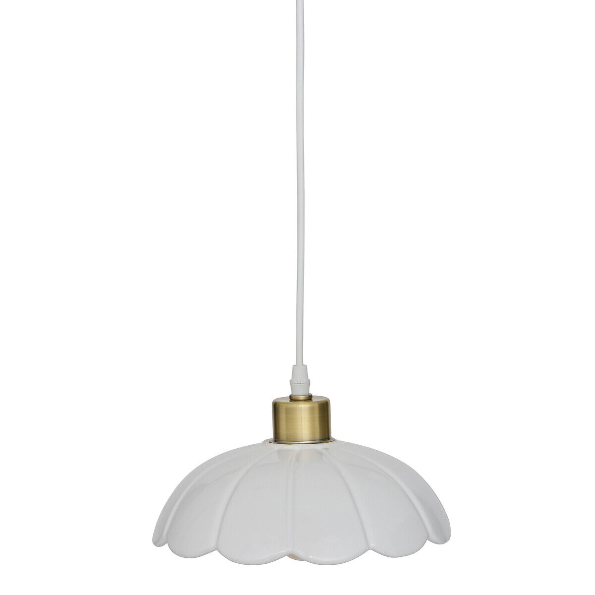 Candeeiro de teto BRUNA branco em cerâmica 23cm