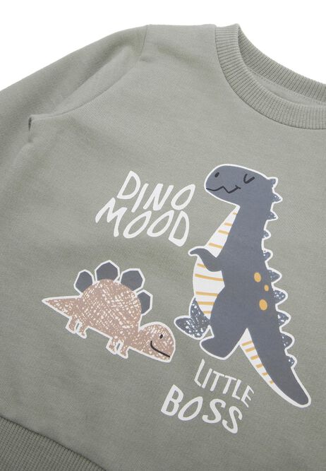 Baby Boys Green Dinosaur Sweatshirt & Joggers Set