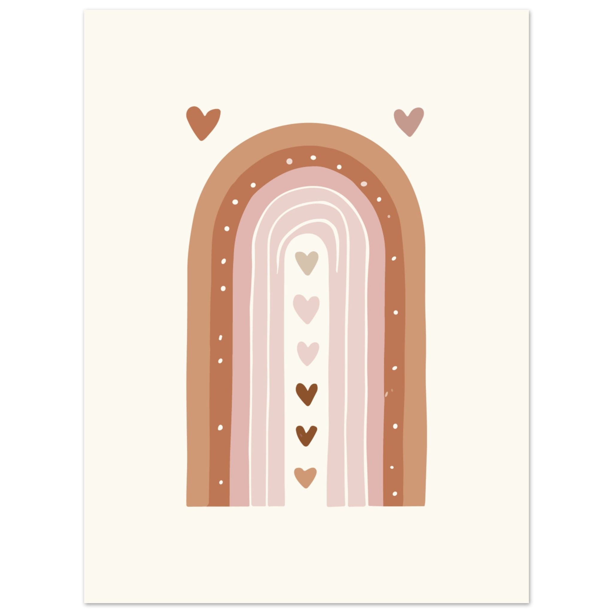Artfulprints Poster Pastel rainbow I  - 30x40 cm - Roze