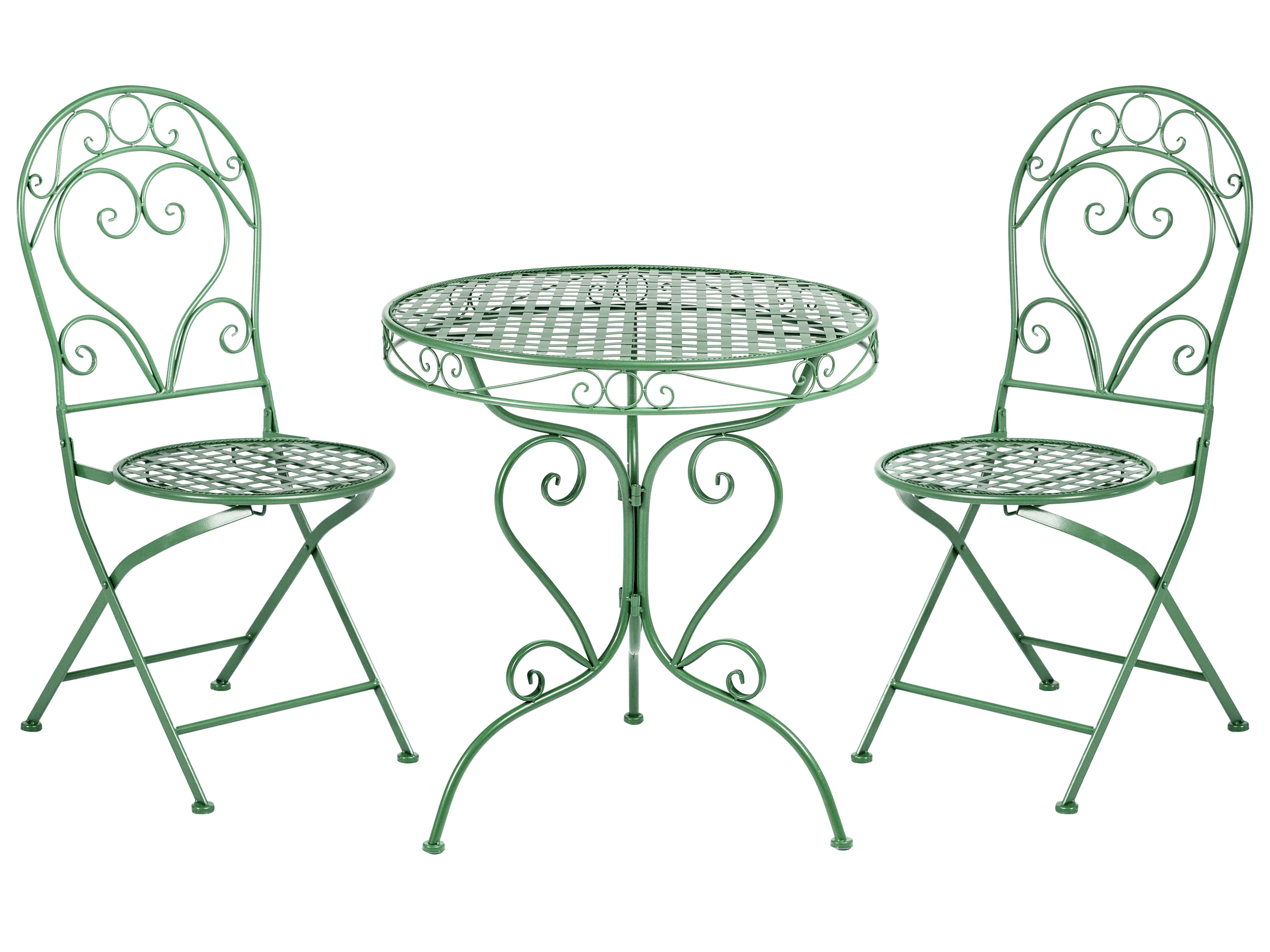 Bistro Set ALBINIA Metal Green