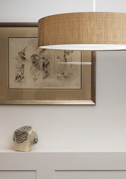 Lampa wiszącaTurda Gold tkaninowa złota