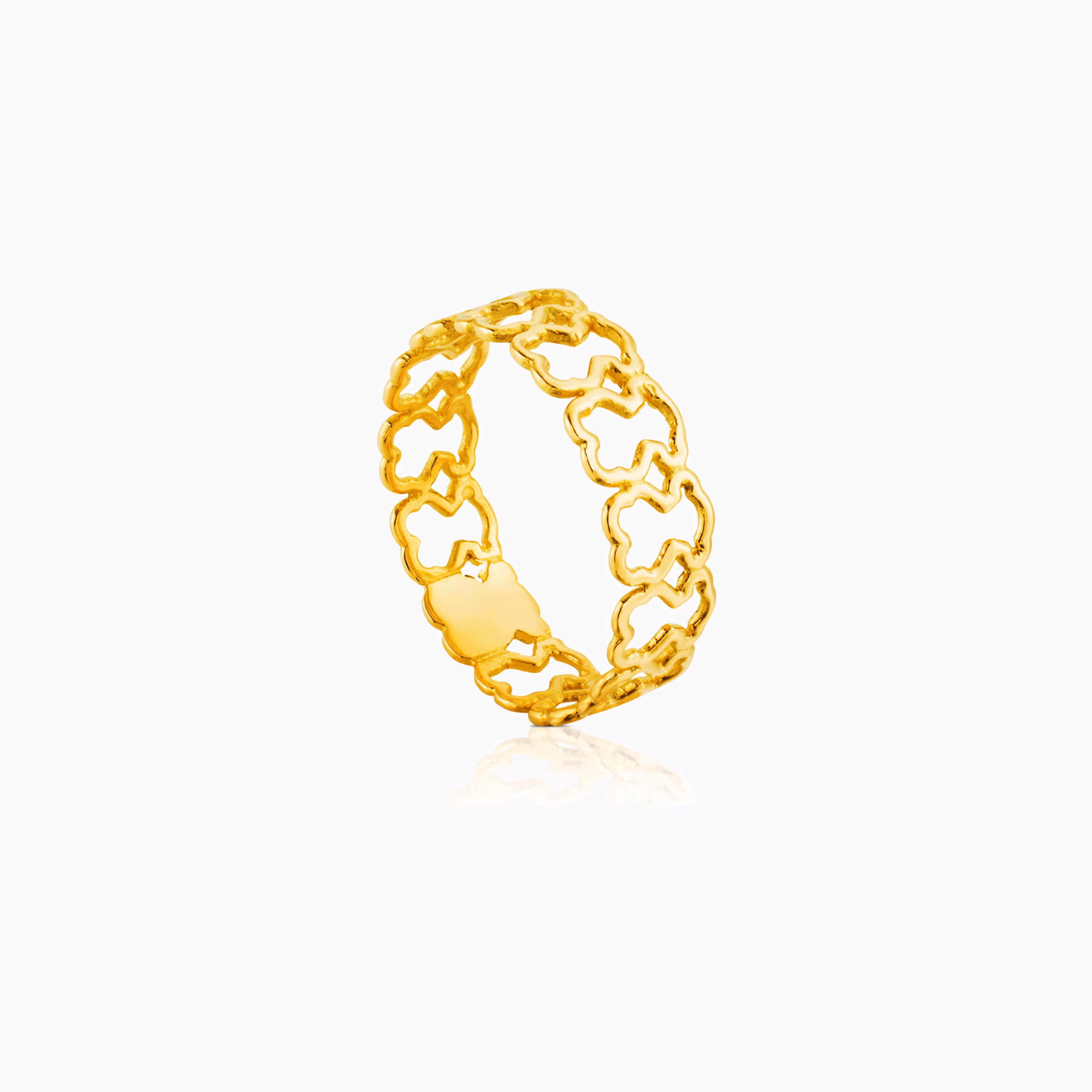 Anillo de oro motivos oso Silueta