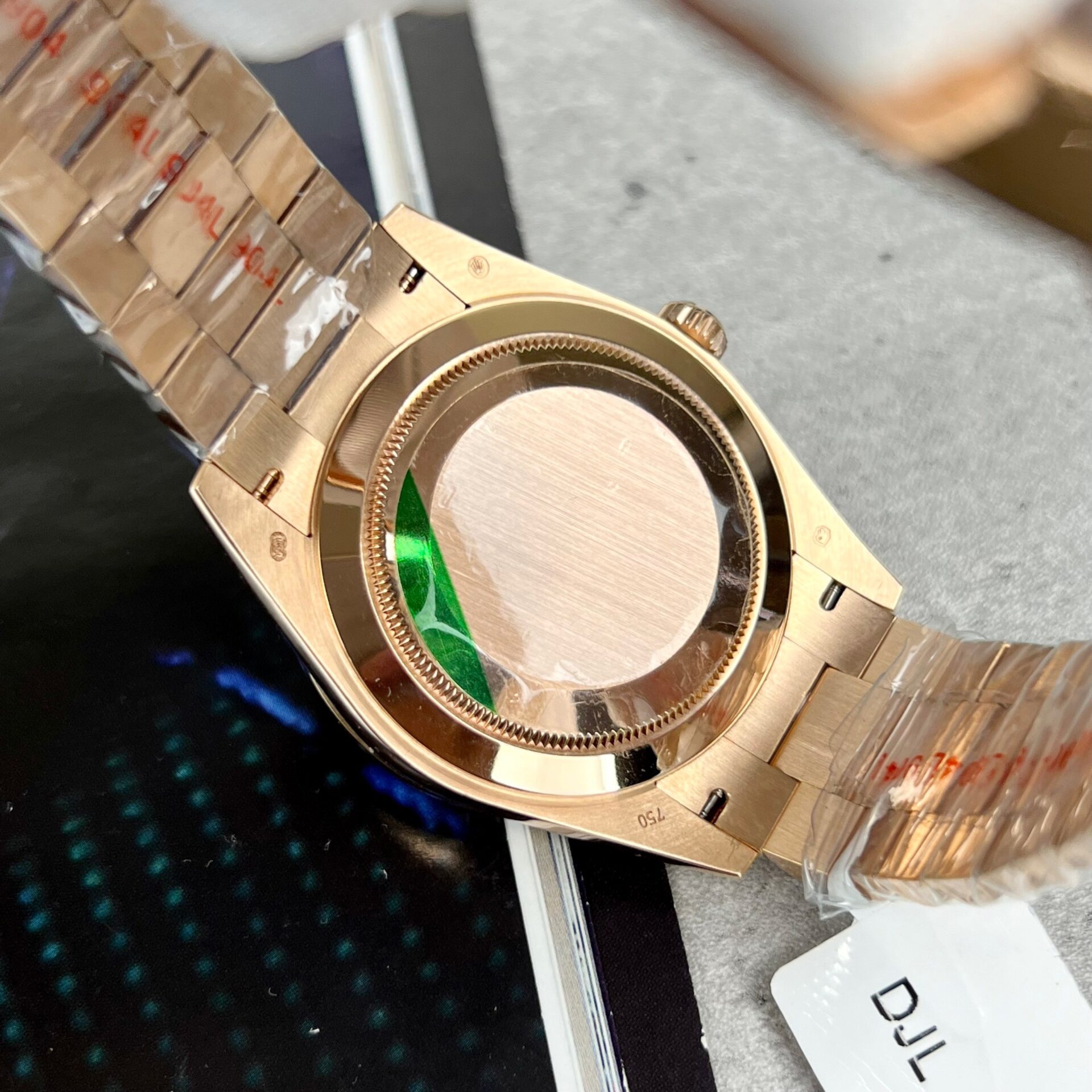 Rolex Day-Date RG Plated Chocolate Dial With Red Diamonds 40mm Super Clone