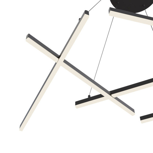 Lampa wisząca LINE czarno-biała LED 6x79W Ciepła biel 3100lm Maytoni