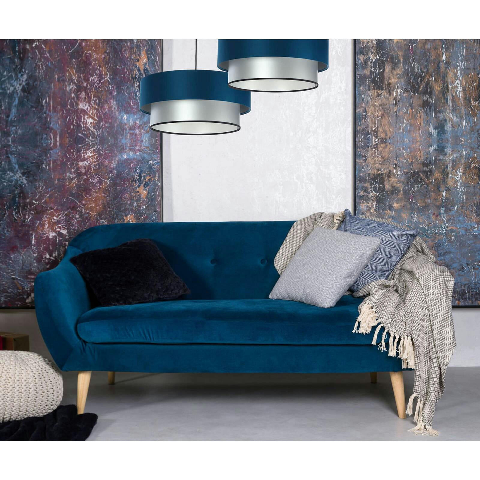 DUO ÉLÉGANT - Suspension Tissu Bleu