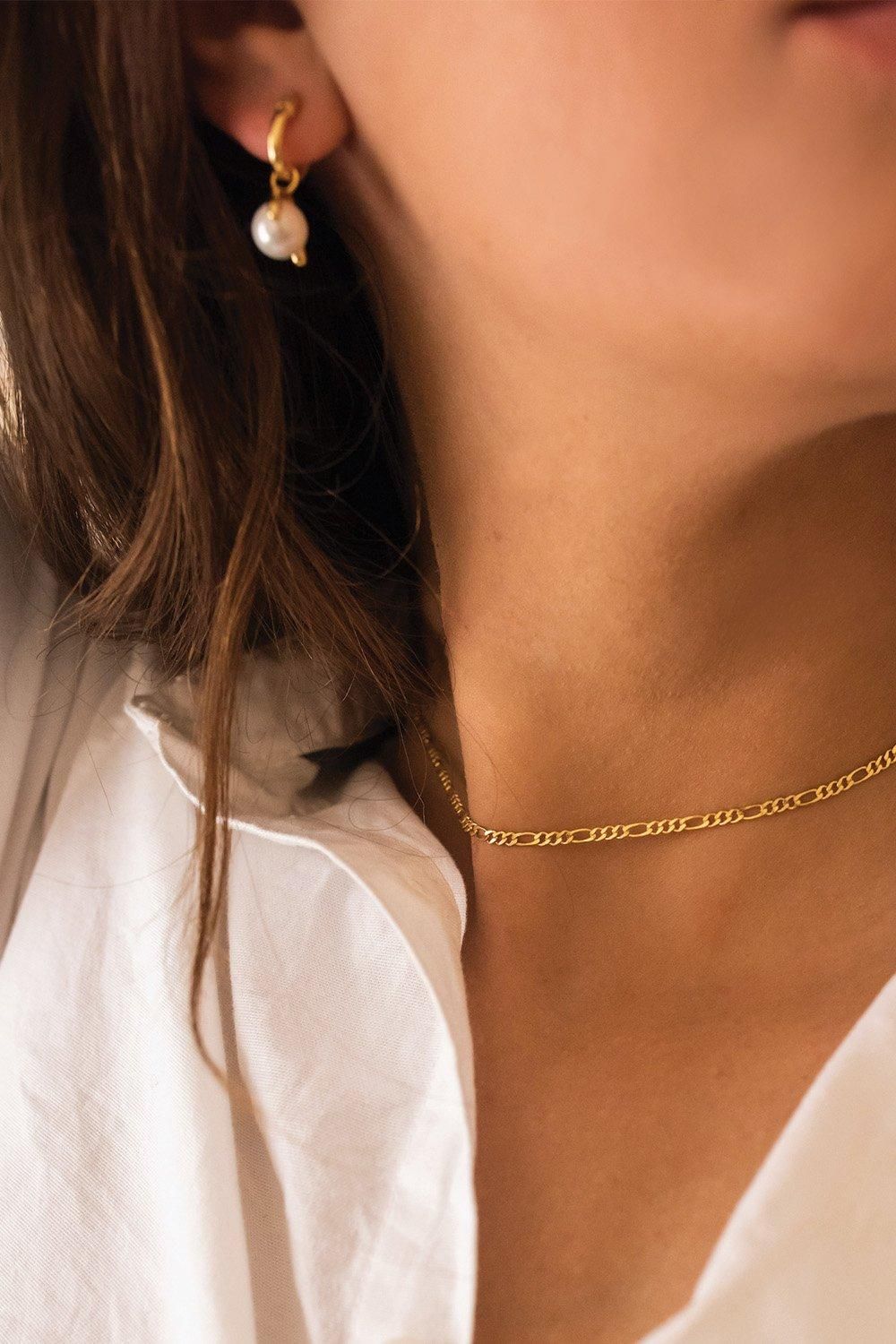 Elk & Bloom Chunky 14K Gold Pearl Hoops