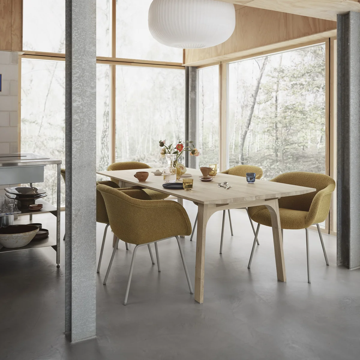 Muuto - Earnest Wood Esstisch, 205 x 100 cm, Eiche geölt