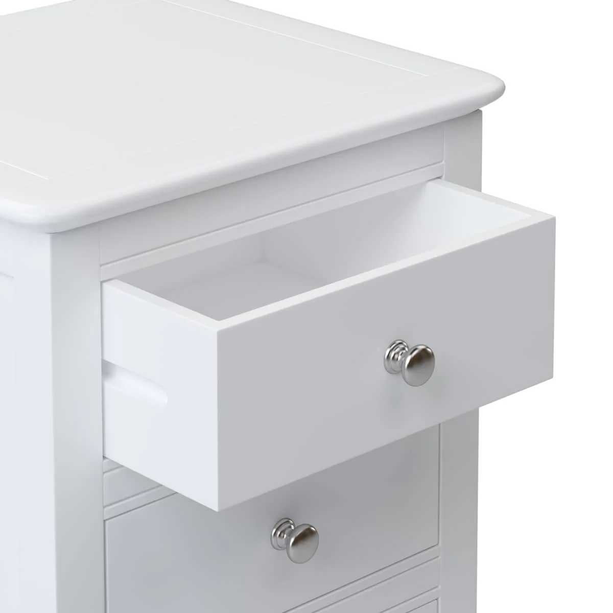 5 Drawers Solid Wood Lingerie Chest in White