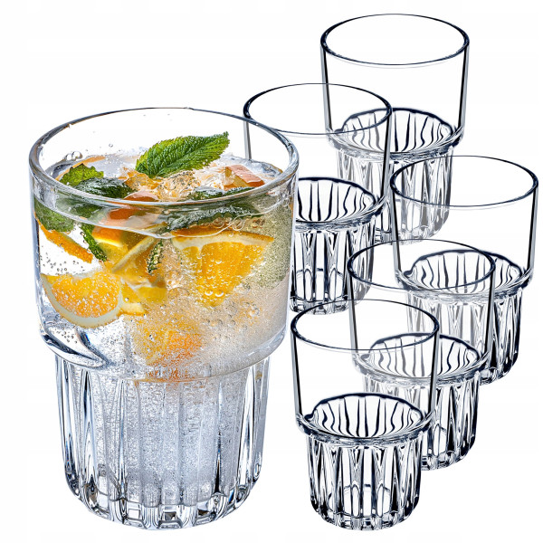 KADAX Szklanki Do Napojów Zimnych 320ml 6szt