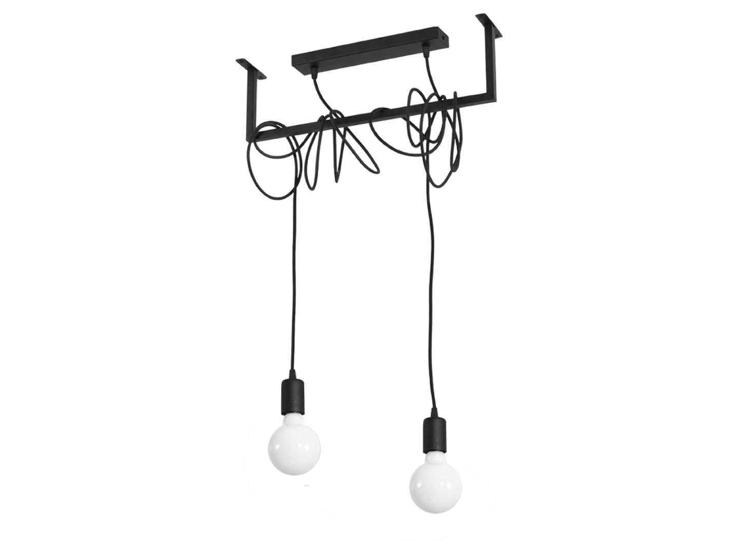 Lampa wisząca Salamanc 2-punktowa stalowa