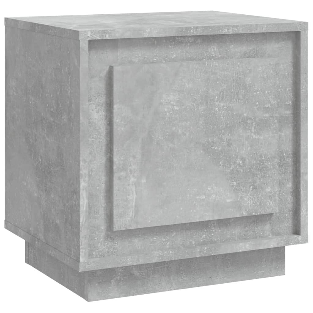Szafka Nocna Stolik Komoda Szara z Drzwiami Do Sypialni 44x35x45 cm