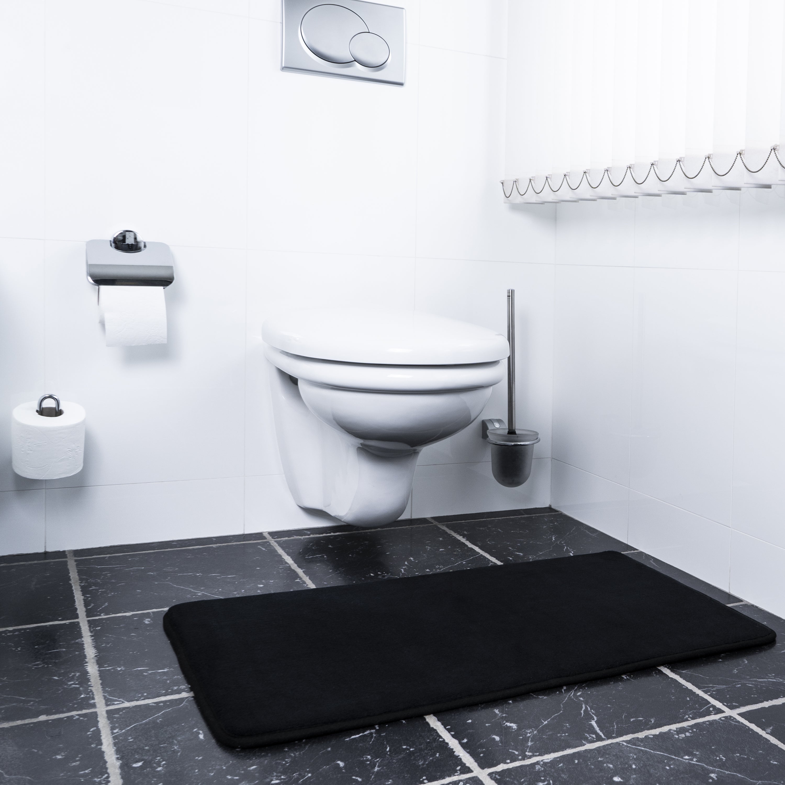 QUVIO Badmat 50 x 80 cm - Zwart