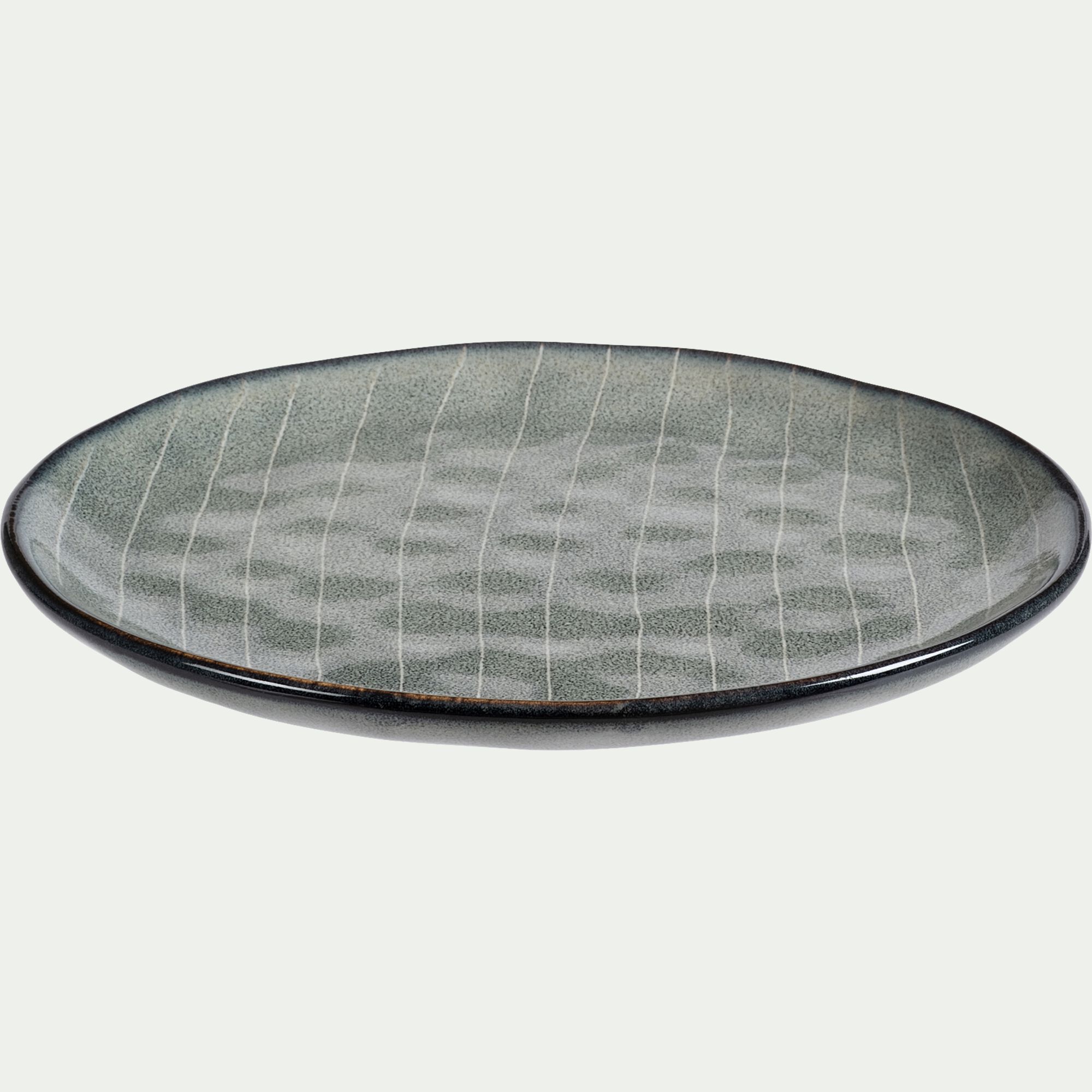 MACAO - Assiette à dessert en grès D20cm - bleu calaluna