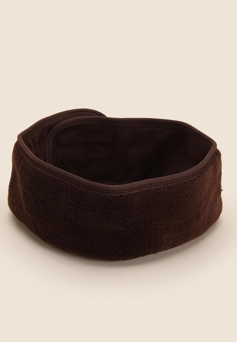 Womens Brown Fleece Beauty Headband