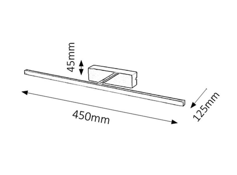 Kinkiet Picture slim nad lustro srebrny LED 1x8W 321lm IP20 Rabalux