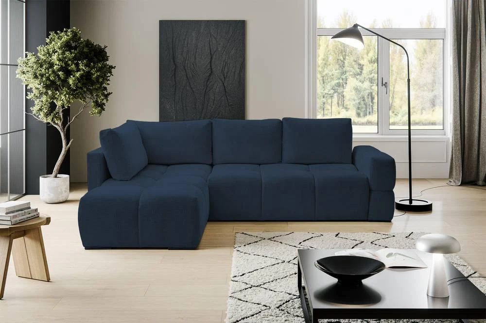 Hoekbank Tarren links/rechts chenille met opbergruimte