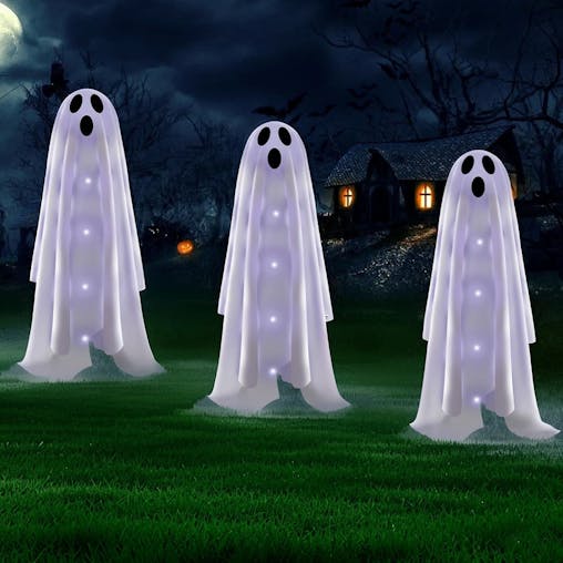 NNETM Halloween Ghost Solar Garden Lights (3pcs)