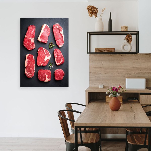 Obraz do kuchni jadalni restauracji, Mięso steki 20x30