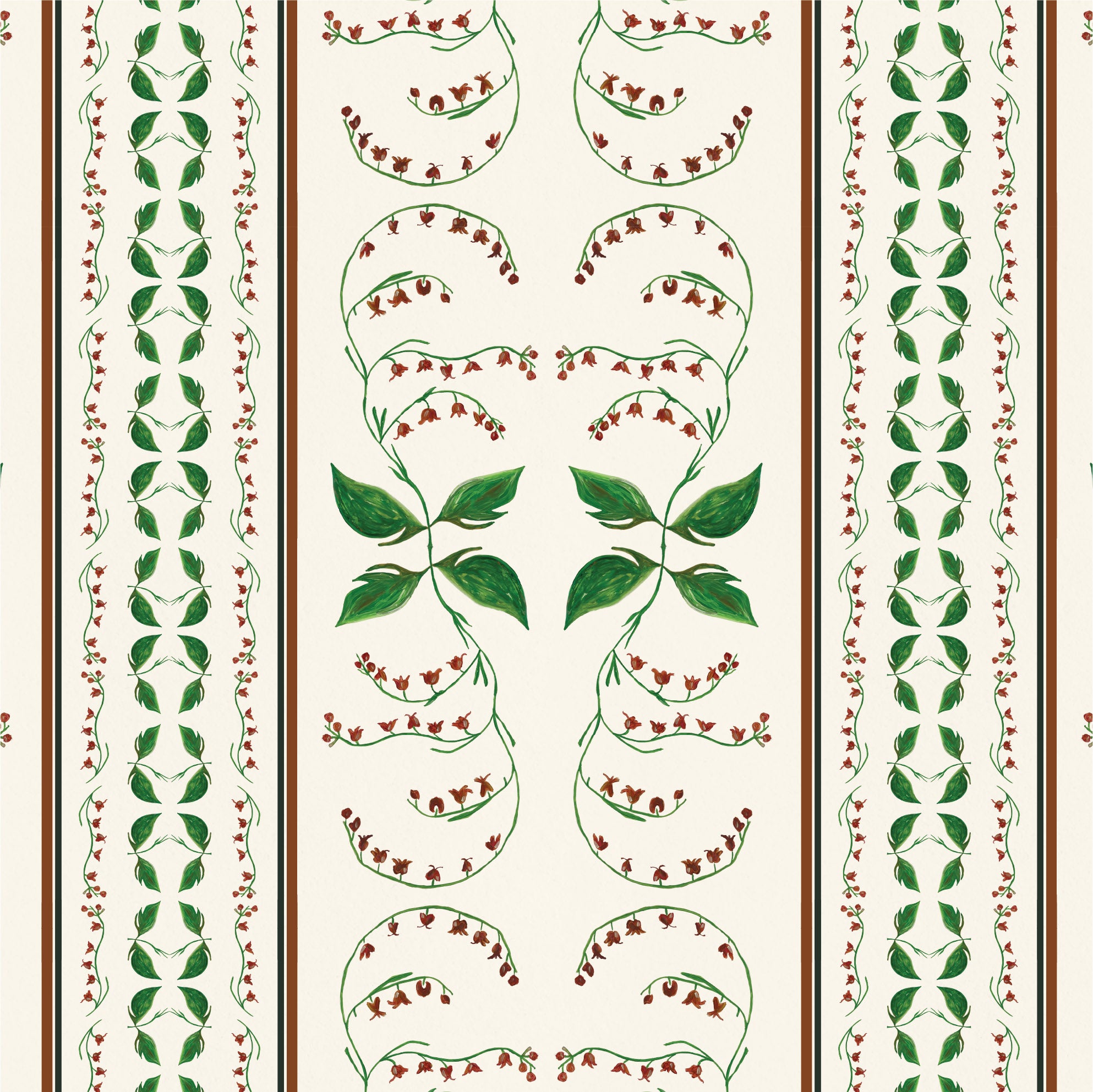 Catchii Behang Floral Vintage gebroken wit