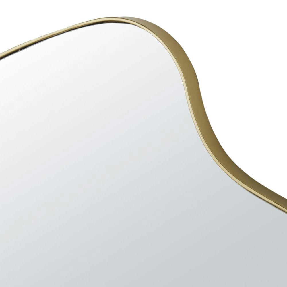 LYNN - Miroir organique en métal doré 93x109
