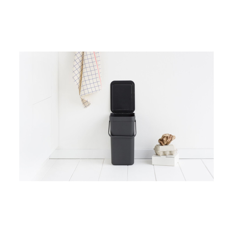 Poubelle manuelle Sort&Go grise 12 L BRABANTIA