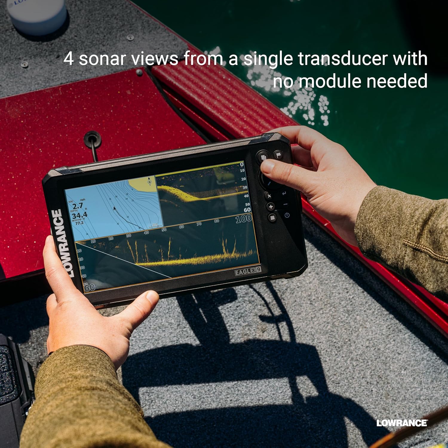 Lowrance Eagle Eye 9 Fishfinder with Live Sonar  Chirp Sonar and DownScan with Fish Reveal