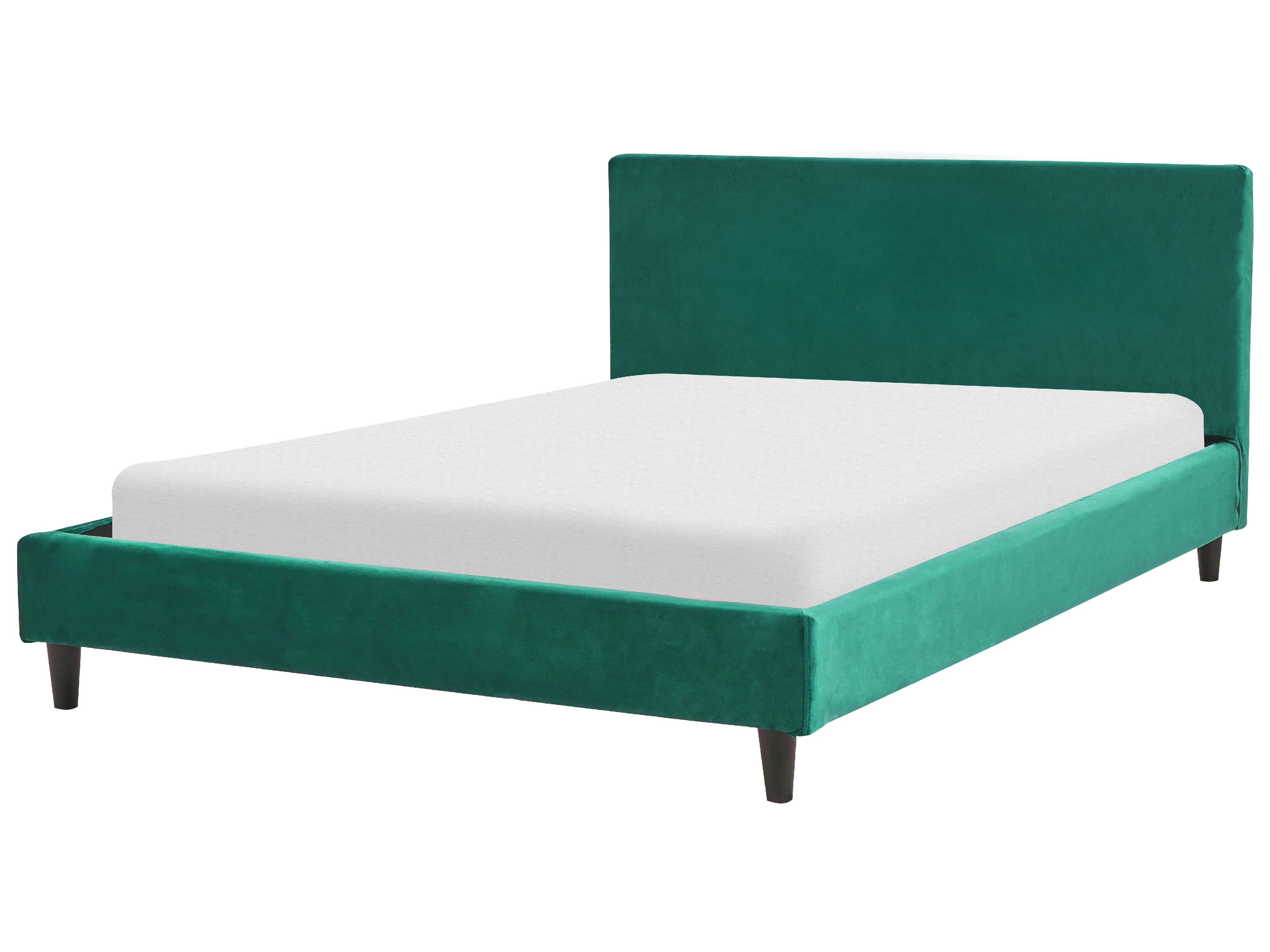 Bed Velvet FITOU 140 x 200 cm (EU Double) Dark Green