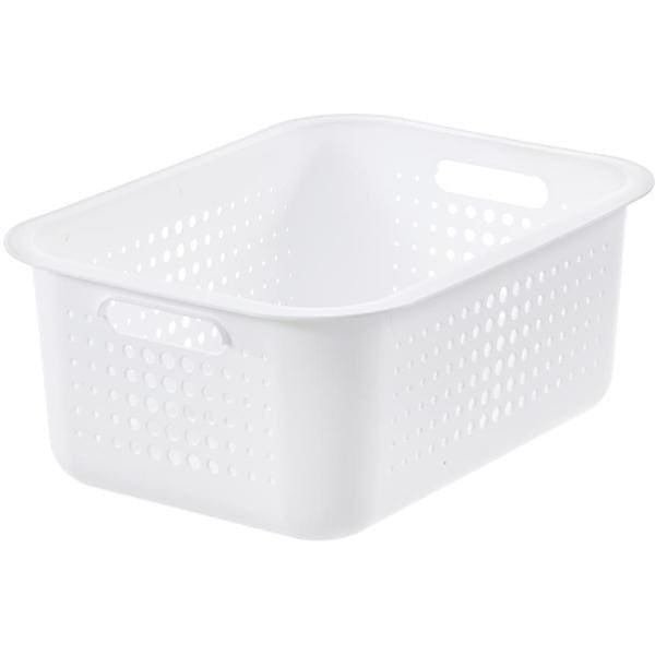 Corbeille en plastique recyclé pour salle de bain 10 litres - Blanc